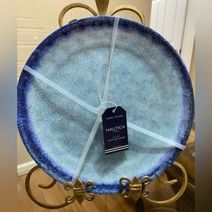 Brand New Náutica Set Of Melamine Dinner Plates 10.5”, 4 Pcs